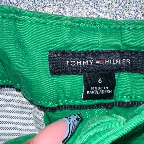 Tommy Hilfiger Women Emerald Green Pants - Picture 2 of 4